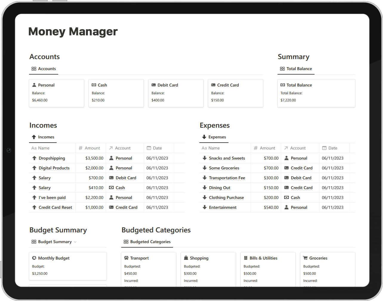 Money Manager