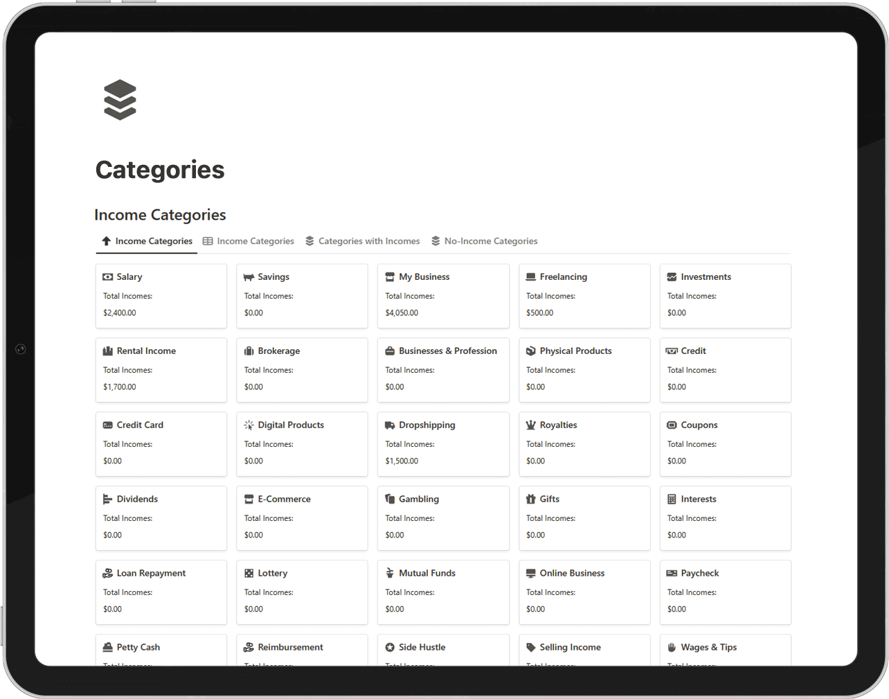 Categories