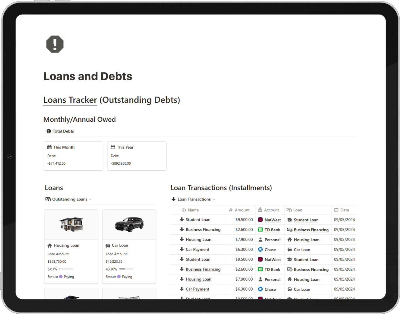 Debt Tracker