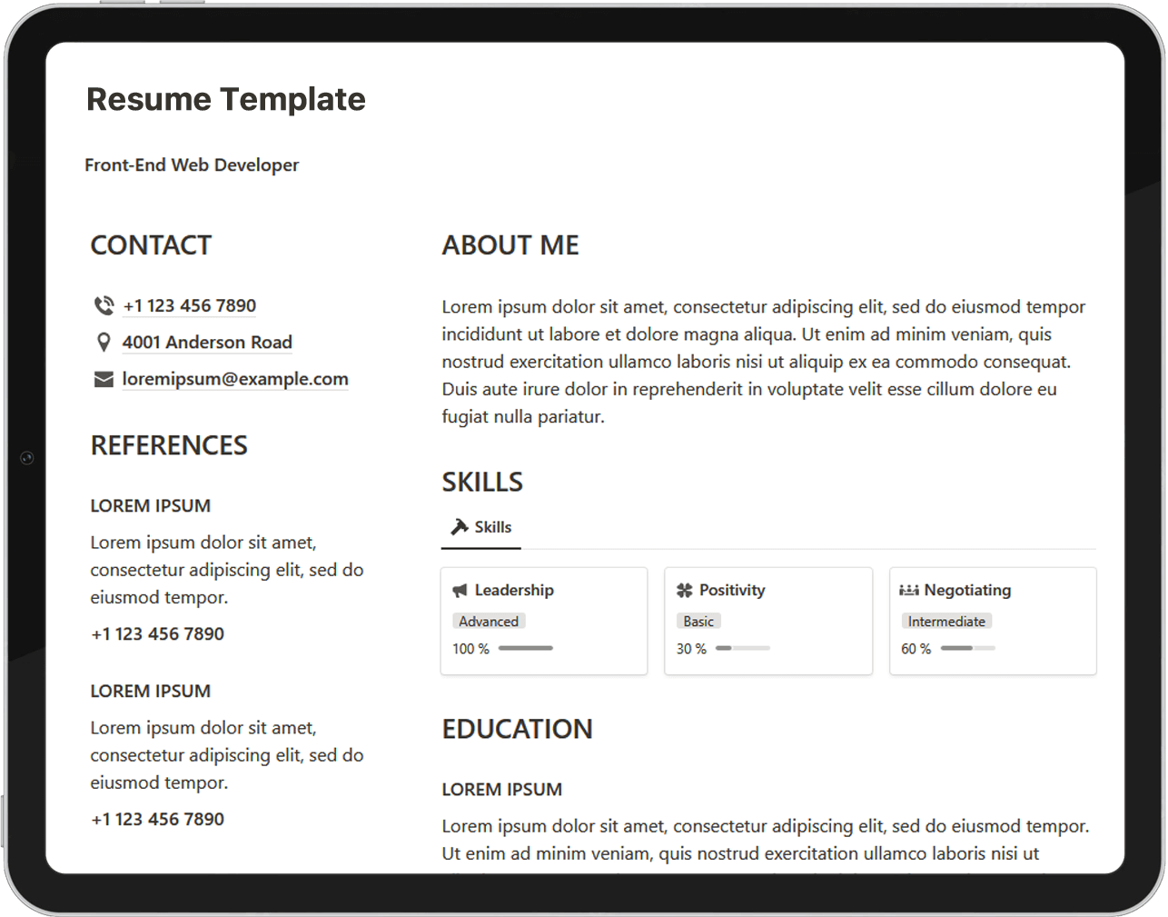 Resume Template